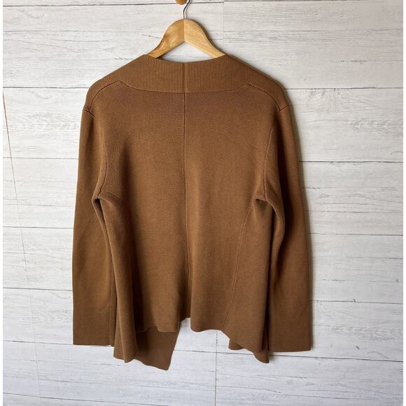 Eileen Fisher Cardigan Womens Size Medium Camel Brown Cotton Blend Sweater - Picture 9 of 14